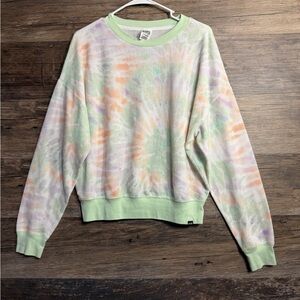PINK Victoria's Secret Tie-Dye Blouse - Green, Orange, Purple